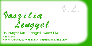 vaszilia lengyel business card